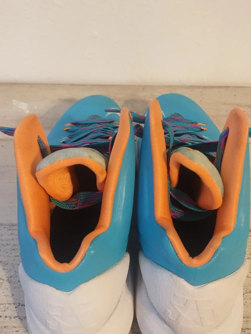 Nike KD V Easter Turquoise Blue Fiberglass Bright Citrus shoes 554988-402 M10.5